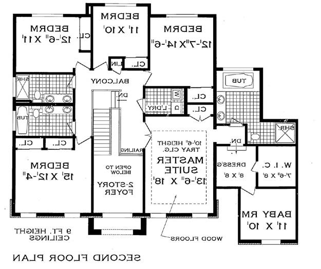 Second Floor Plan image of Grand Colonial 2902 House Plan